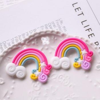 DIY Regenbogen Haaraccessoires