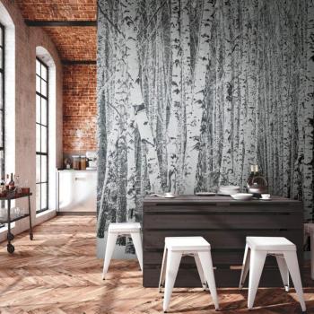 ProfHome Smooth Forest Motif Wallpaper – Black 3.71m x 2.8m