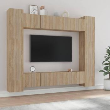 Ensemble de Meubles TV 8 pièces – Chêne Sonoma – Bois d'ingénierie