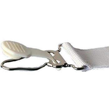 Clip de Draps Wenko, 4 Pièces, Blanc / Chrome