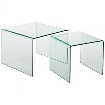 Tables en verre transparent Guy L 65 cm