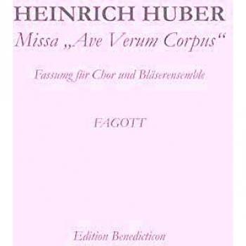 Missa Ave Verum. Fagott: Fassung für Chor und Bläserensemble