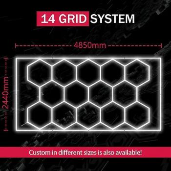 Luz LED de Taller Hexagonal 14 Rejillas 6000K 430W