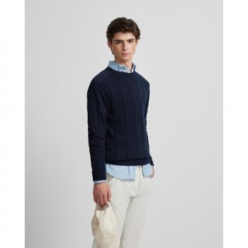 Vestido Masculino Azul Marino Silbon: Rayas Verticales