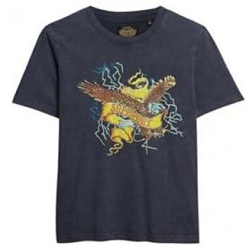 T-shirt Biker Rock Grafica Relax Nera M