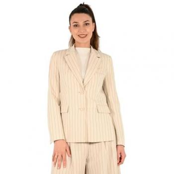 Monopetto Imperial Blazer in Gesso con Tasche Crema S