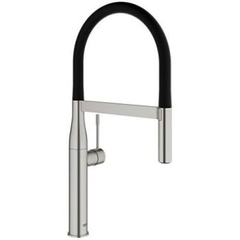 GROHE 30294DC0 Essence Mitigeur Évier, Supersteel / Noir