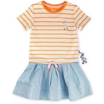 Kinderkleid mit buntem Flamingo-Design