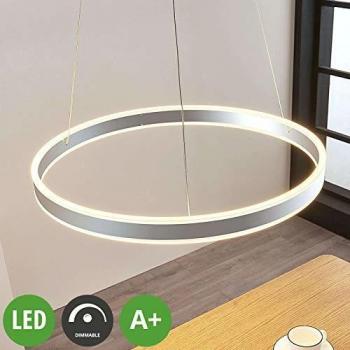 LED-Pendelleuchte Lyani, dimmbar, 60 cm, Chrom
