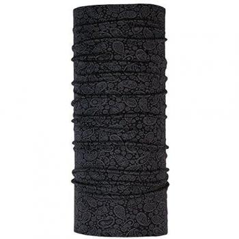 P.A.C. Halstuch Merino Paisley Schwarz