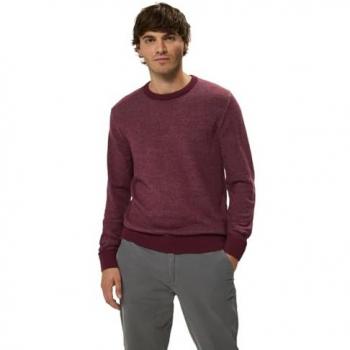 Vintage roter Rundhalspullover STREET ONE MEN