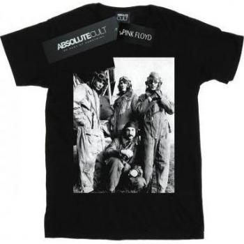 Pink Floyd Damen-Boyfriend-T-Shirt mit Flugzeugdesign aus Baumwolle