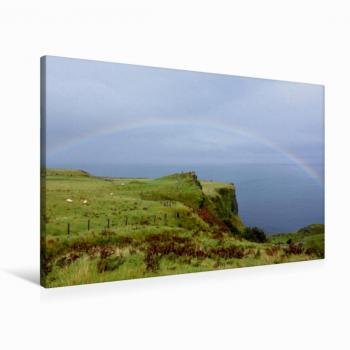 Regenbogen‑Sound of Raasay Textil‑Leinwand 90 × 60 cm – CALVENDO Premium, Querformat