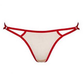 Axami Roter Slip mit Transparenten Akzenten