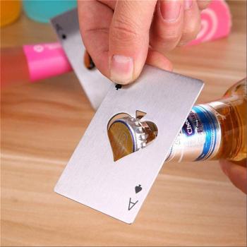 Barware Essentials: Stainless Steel Opener & Card Holder