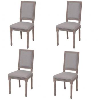 Set di sedie imbondate grigio chiaro vitaXL