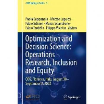 Optimization and Decision Science: Operations Research, Inclusion and Equity: ODS, Florence, Italy, August 30―September 2, 2022 (AIRO Springer Series, 9, Band 9)