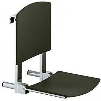 Keuco Klappsitz Plan Care, 360 mm, silber-eloxiert / schwarzgrau