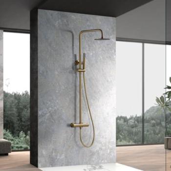 Conjunto de Ducha Imex Oro con Alcachofa Lluvia Antical