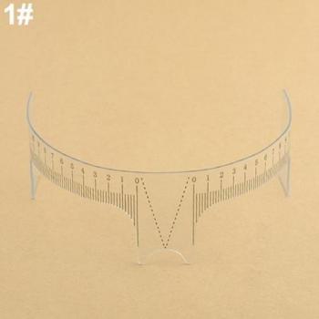Pochoir de sourcils avec règle de mesure