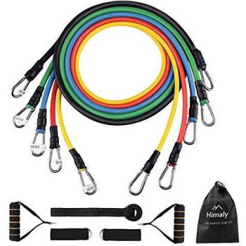Himaly Exercise Resistance Bands Set with Handles, and accessories