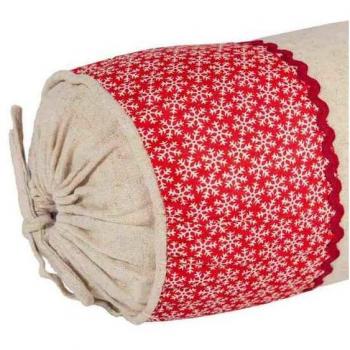 Cojín Meng, Algodón, Rojo, 40x16x16 cm
