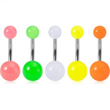 Transparante 5pcs Navelpiercing Bar Set voor Vrouwen
