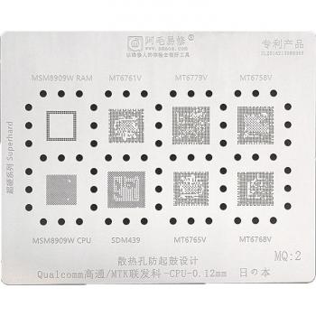 Amaoe MQ2 BGA Reballing Stencil for Qualcomm MTK CPU Rework