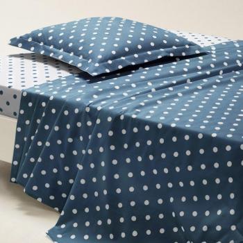 Housse de couette coton pois – Clarisse Bleu 270×290 cm