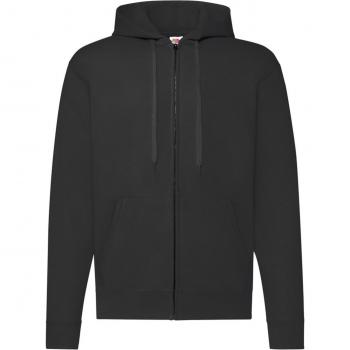 Fruit of the Loom Mens Classic Zipped Hoodie (Black)