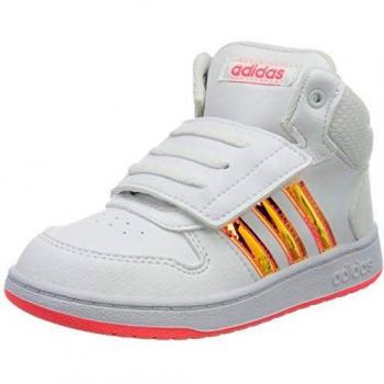 Adidas HOOPS MID 2.0 I, Unisex Kid's Sneaker, Ftw Bla/Ftw Bla/Rossen, 8.5k UK (26 EU)