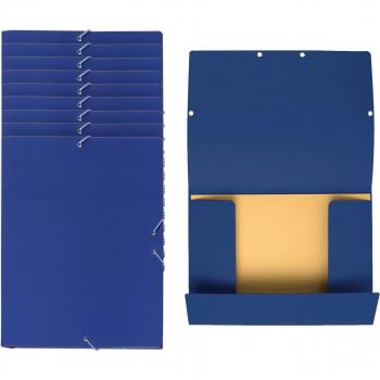 Carpeta con gomas azul reciclada tamaño cuarto