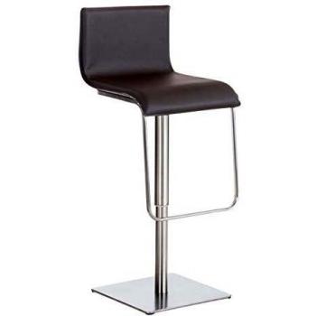 Höhenverstellbarer Thekenhocker LIMON – kunstlederbezug, drehbar, Lehne