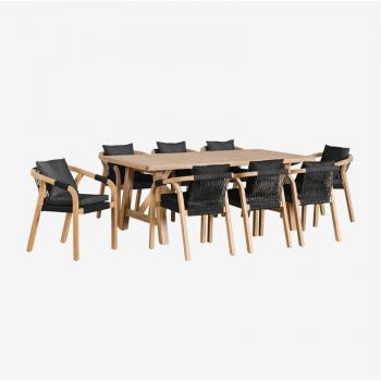 Set de Comedor Exterior Dubai: Mesa y 8 Sillas