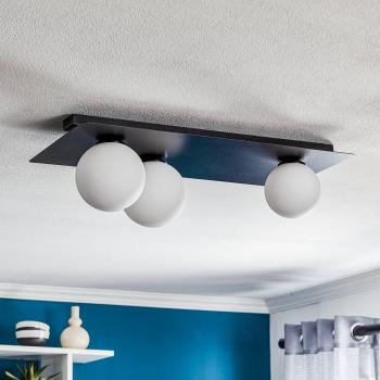 SIGMA Firn Angular Ceiling Light, Black, Three Bulbs