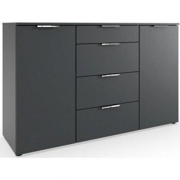 Kombikommode „Level by Fresh to Go“ – Grau Graphit – 135 × 84 × 41 cm