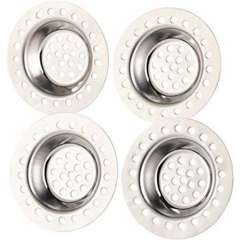 Set de 4 filtres en acier inoxydable pour bonde