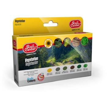 AMMO R-1021 Vegetation Acrylfarben-Set, 6 Farben à 15 ml