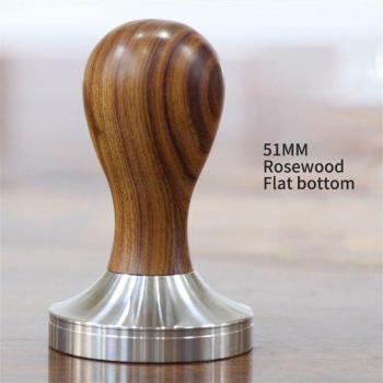Wooden Handle Coffee Press Tool with Stainless Steel Base