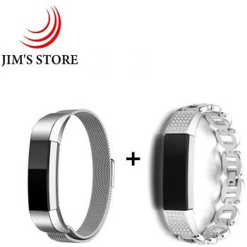 Pulsera ajustable de acero inoxidable para Fitbit Alta HR / Alta