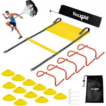 Kit agilité Ultimate – Escalier 12 échelons + 12 cônes + 4 piquets