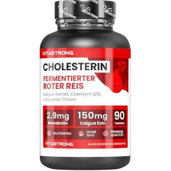 Vitastrong Roter Hefere: Monacolin K + γ‑Oryzanol – 90 Tabletten
