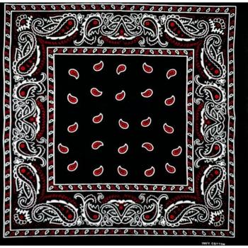 Coton Paisley Noir-Rouge – Accessoire Streetwear