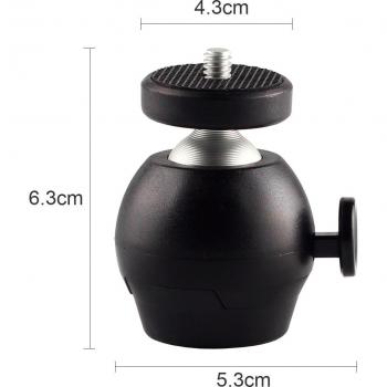Mini CNC Ball Head Tripod Mount with 1/4-inch Screw