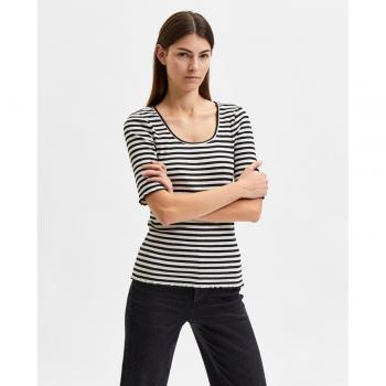 Camiseta de mujer a rayas Selected Femme
