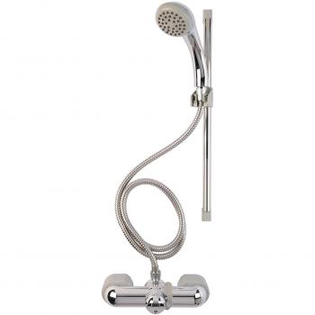 Croydex Chrome Bath Shower Mixer Set with Flexitube Hose and Single Function Handset, Dimensions: 22.8x16.2x3.8 cm