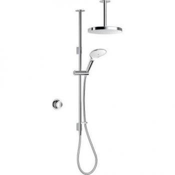 Mira Mode Dual Outlet Gravity Pumped Ceiling Fed Digital Mixer Shower