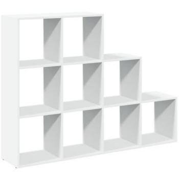 Room Divider Bookcase 3-Tier White 137.5x29x103.5 cm Engineered Wood