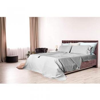 Ensemble de literie élégant CL-EL-GRIGIO-2PST, Gris, Double, Microfibre