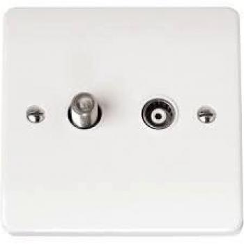 Click Scolmore CMA170 Non-Isolated Coaxial and Satellite Outlet